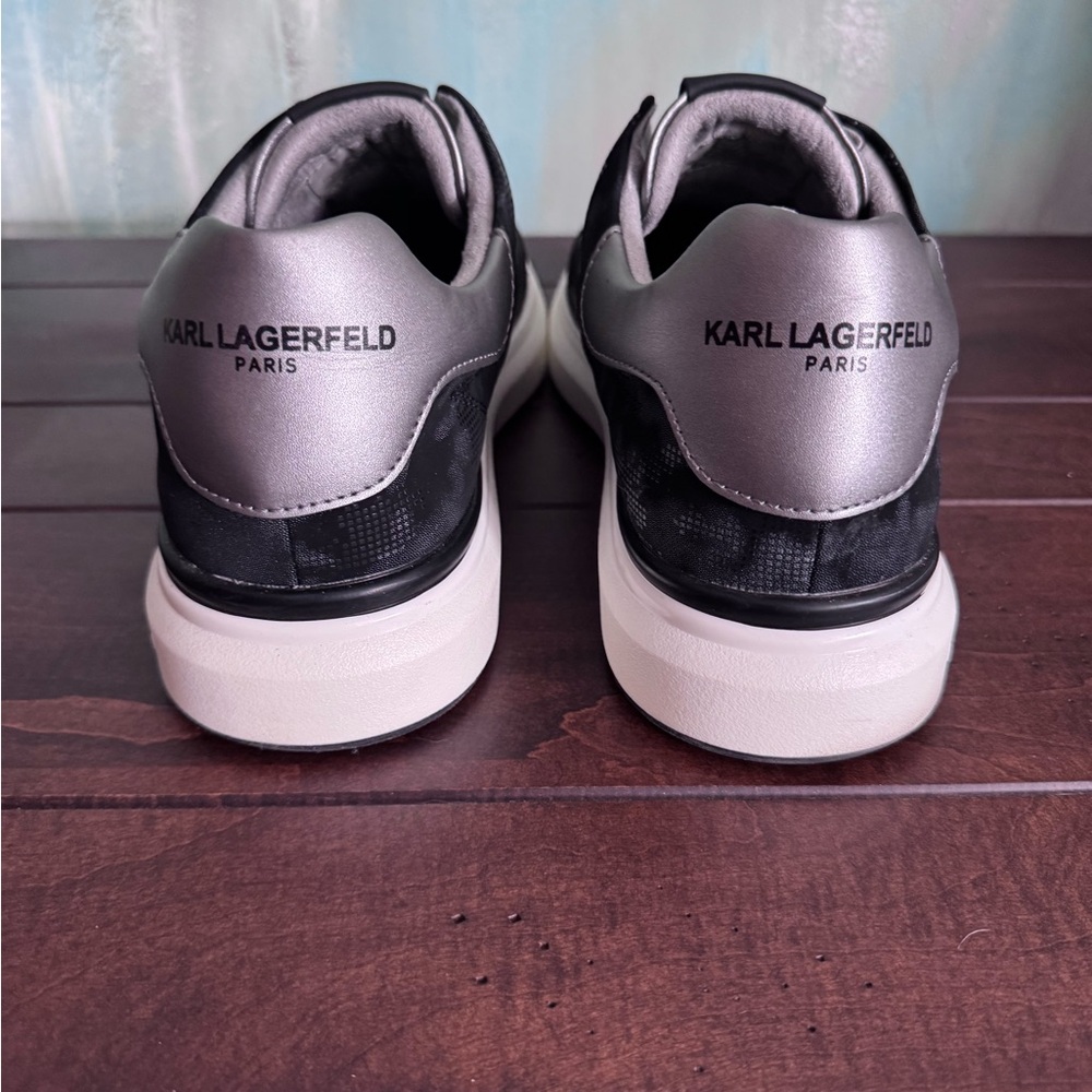 Karl Lagerfeld men’s black and silver slip on sneakers - Picture 5 of 5